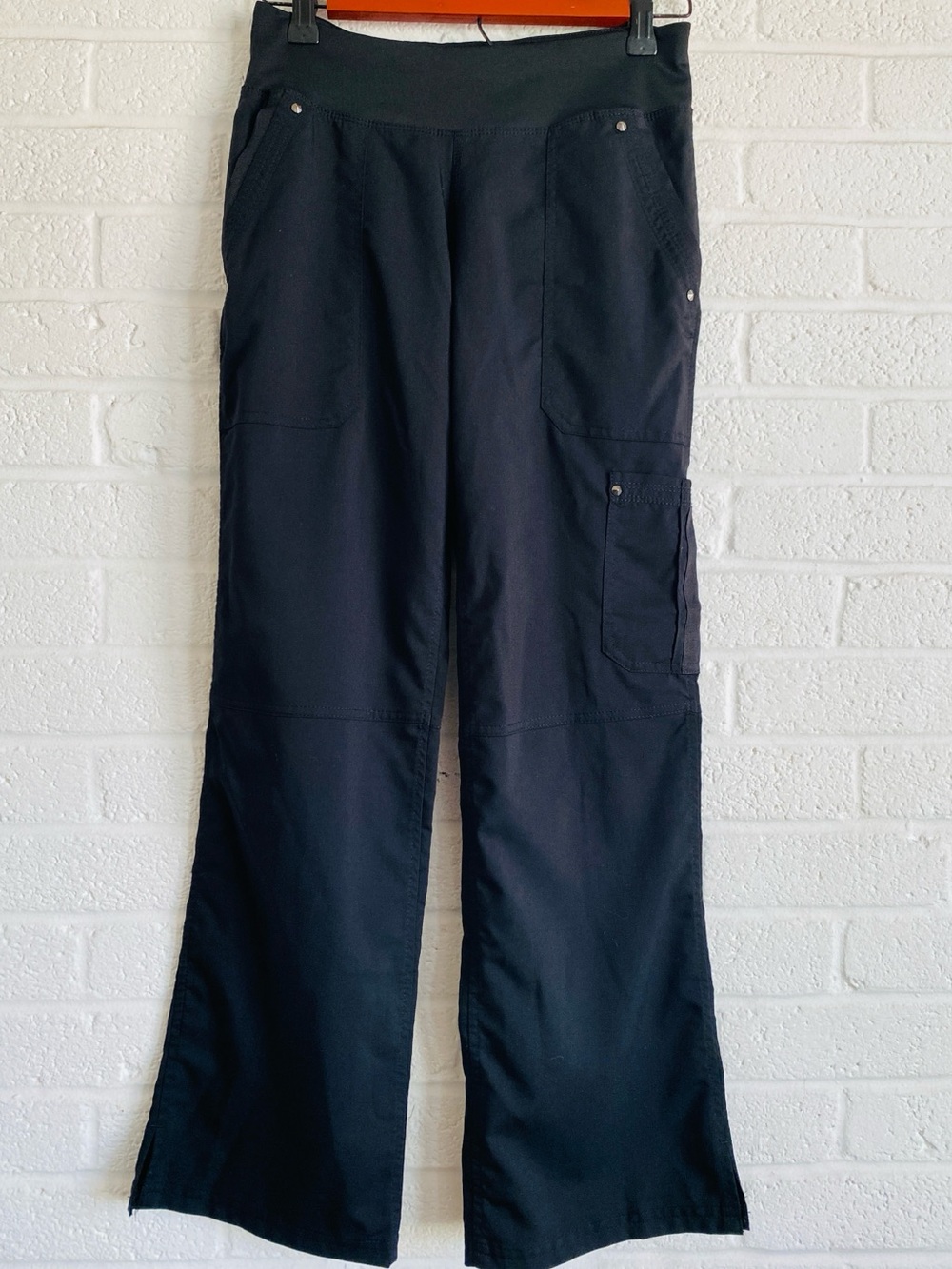 Purple Label By Healing Hands Black Yoga Women's Scrub Pants Size XSP Comfy